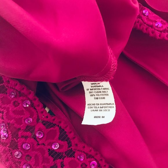 KARINA nites fuchsia sexy satin camisole top - Picture 7 of 8